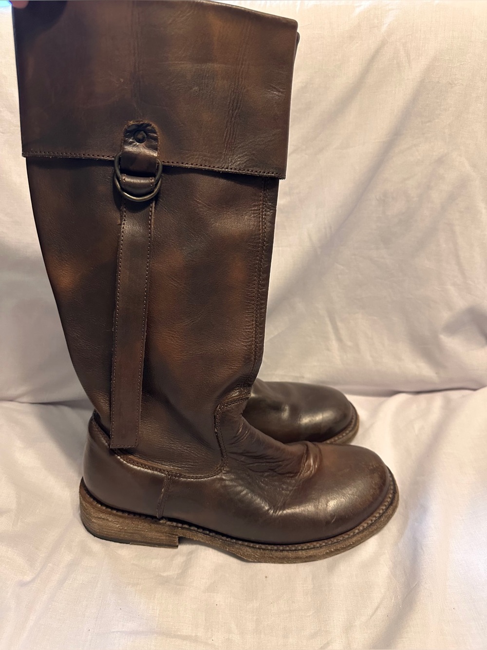 Bed Stu Cobbler Riding Boots Leather Tall size 7 Brown